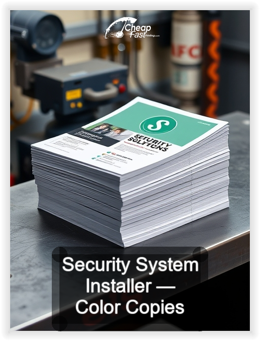 Security System Installer business card design sample