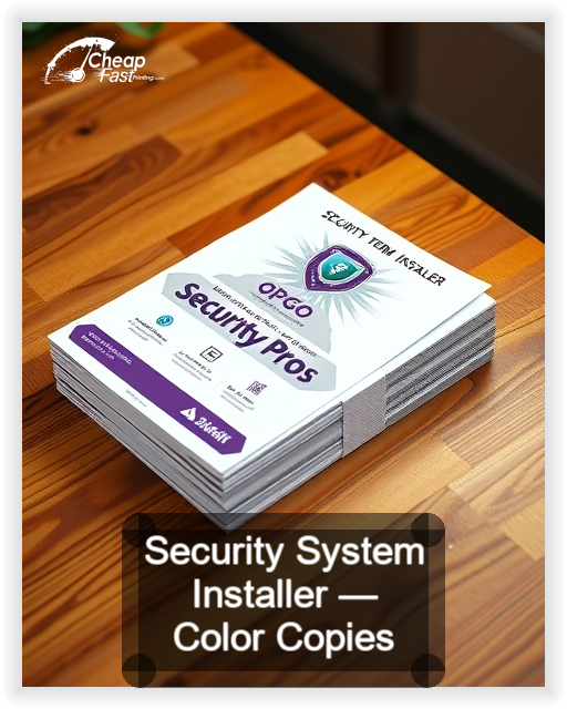Security System Installer business card design sample