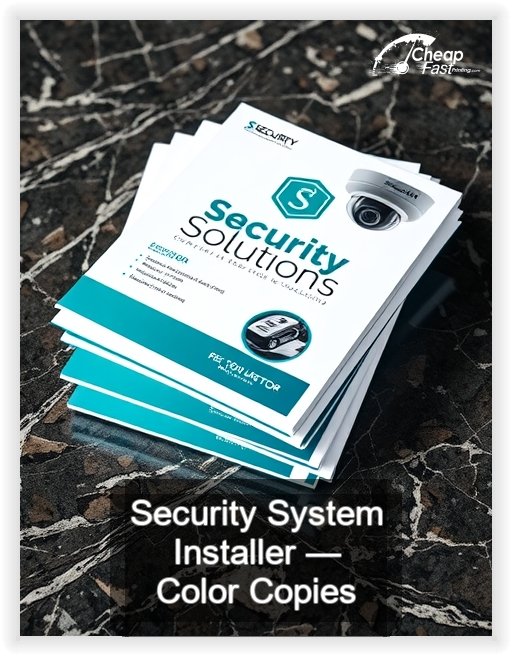 Security System Installer business card design sample
