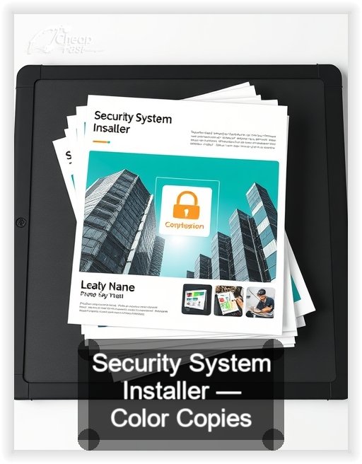 Security System Installer business card design sample