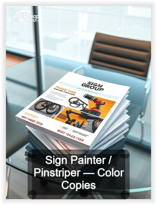 Sign Painter Pinstriper business card design sample