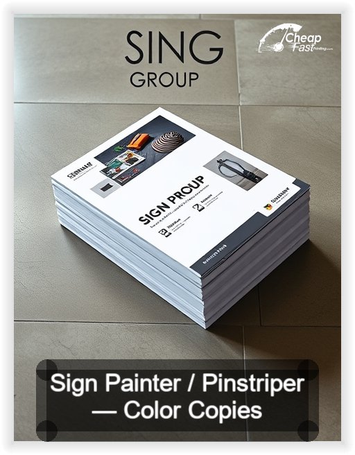 Sign Painter Pinstriper business card design sample