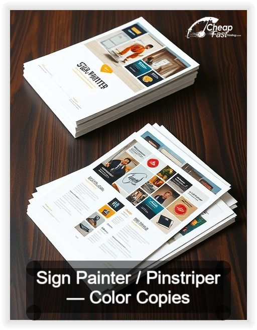 Sign Painter Pinstriper business card design sample