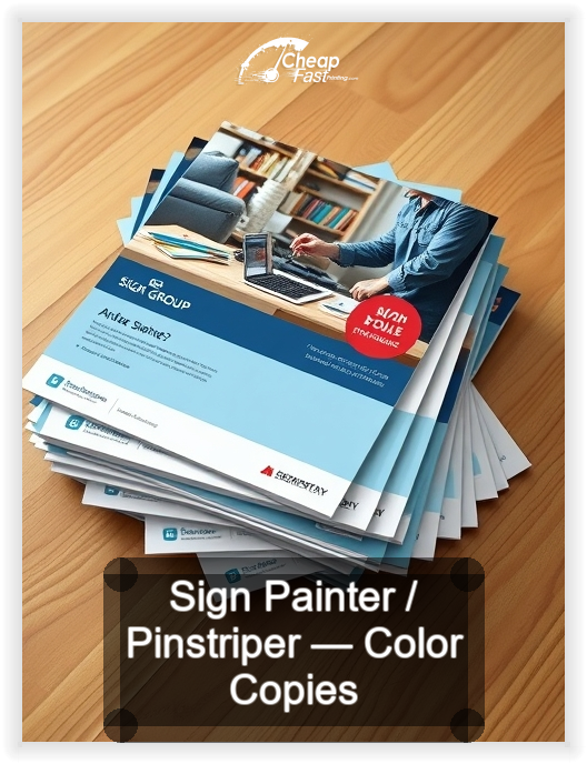 Sign Painter Pinstriper business card design sample