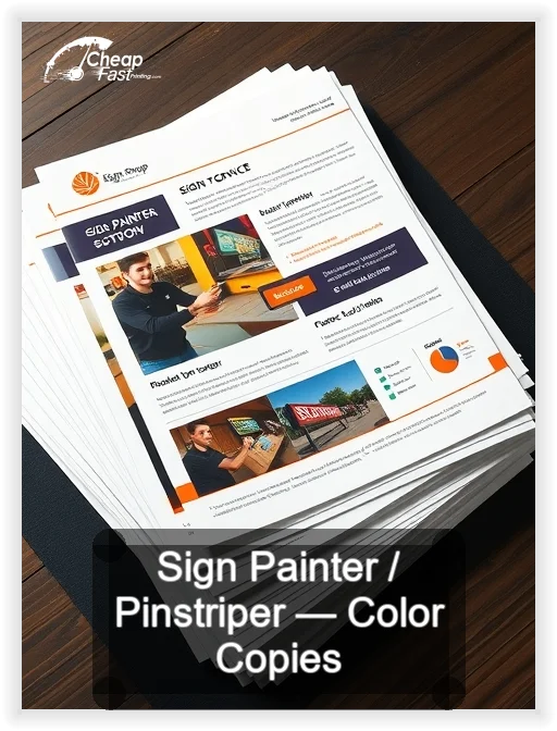 Sign Painter Pinstriper business card design sample