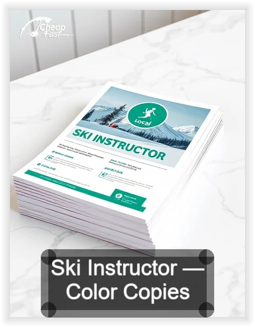 Ski Instructor business card design sample