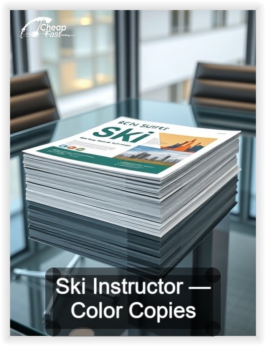 Ski Instructor business card design sample
