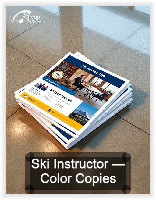 Ski Instructor business card design sample