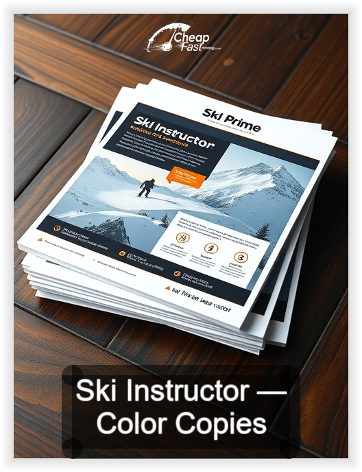 Ski Instructor business card design sample