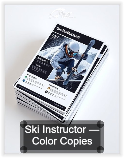 Ski Instructor business card design sample