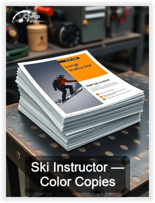 Ski Instructor business card design sample