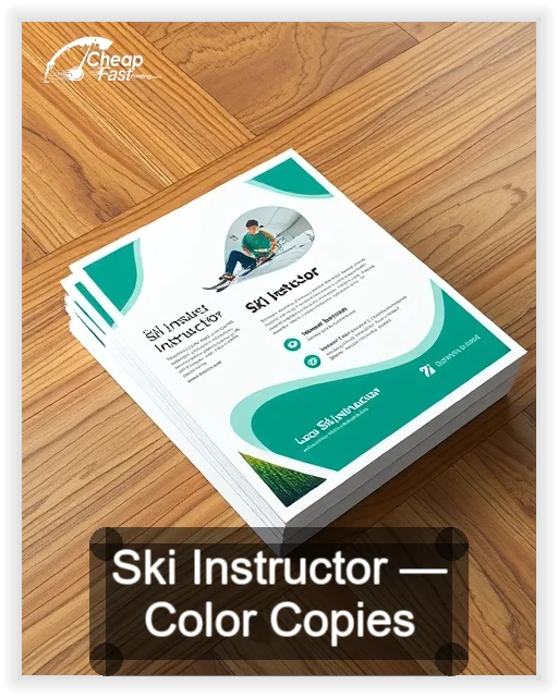 Ski Instructor business card design sample