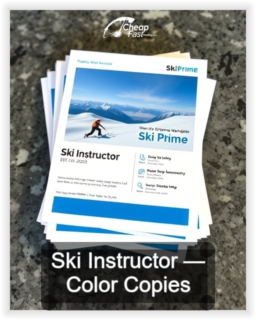 Ski Instructor business card design sample