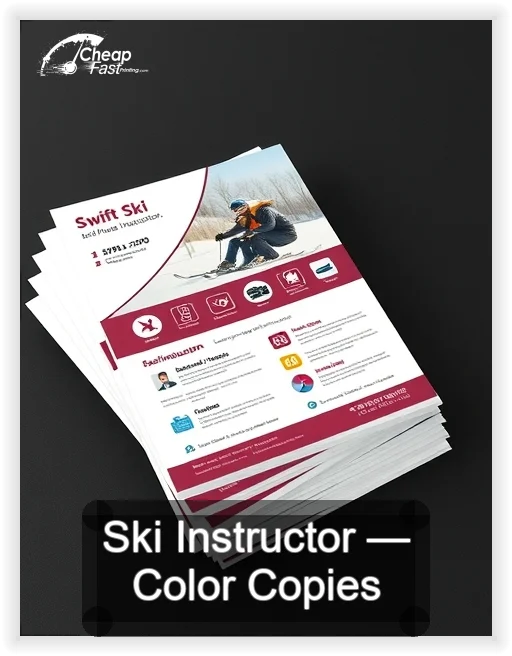 Ski Instructor business card design sample