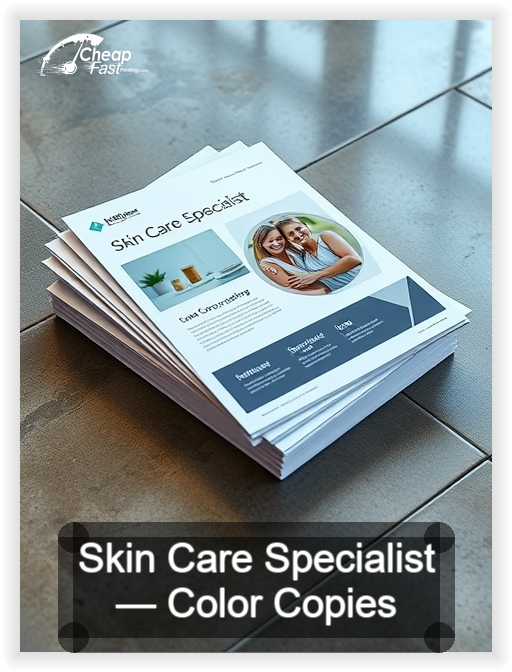 Skin Care Specialist business card design sample
