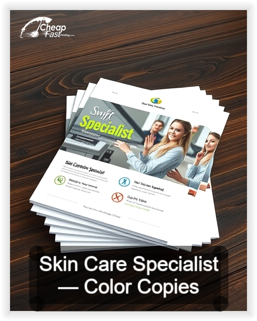 Skin Care Specialist business card design sample