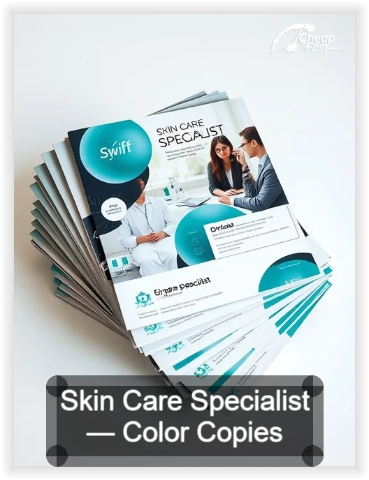 Skin Care Specialist business card design sample