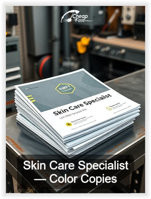 Skin Care Specialist business card design sample