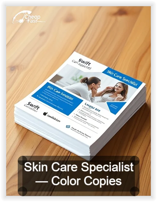 Skin Care Specialist business card design sample