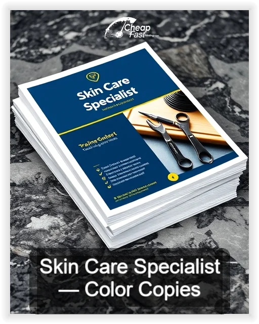 Skin Care Specialist business card design sample