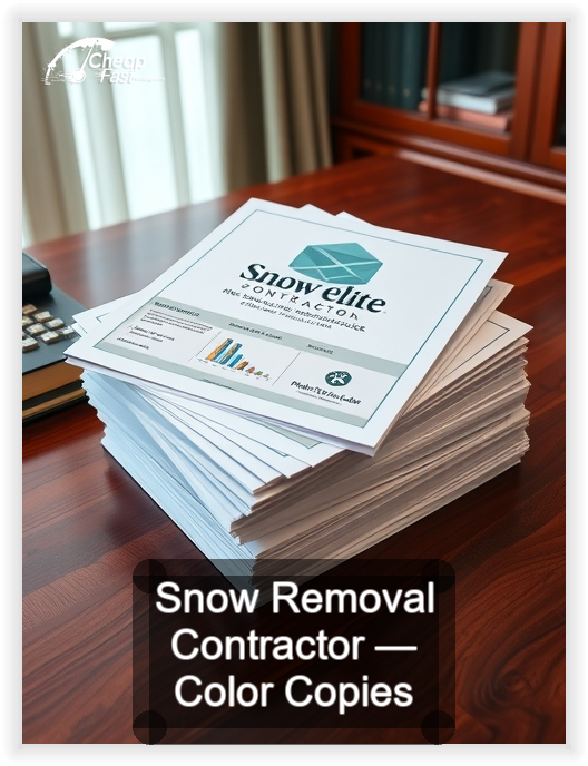 Snow Removal Contractor business card design sample