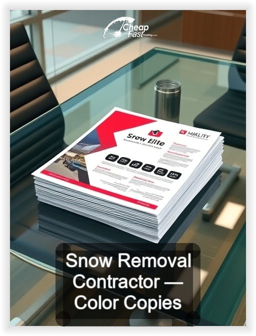 Snow Removal Contractor business card design sample