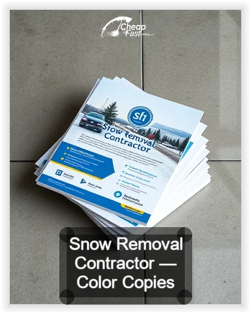 Snow Removal Contractor business card design sample