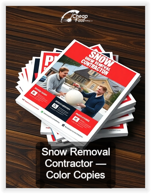 Snow Removal Contractor business card design sample