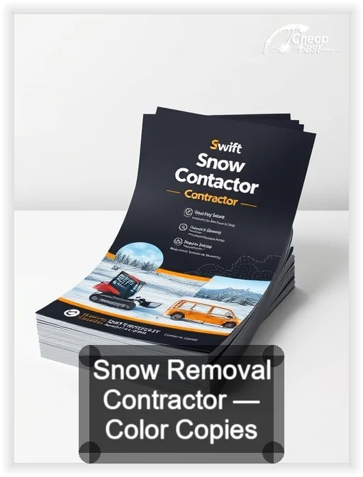 Snow Removal Contractor business card design sample