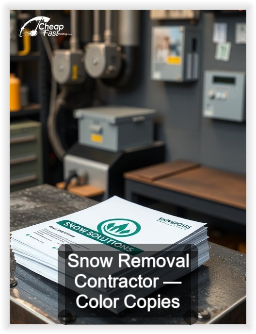 Snow Removal Contractor business card design sample