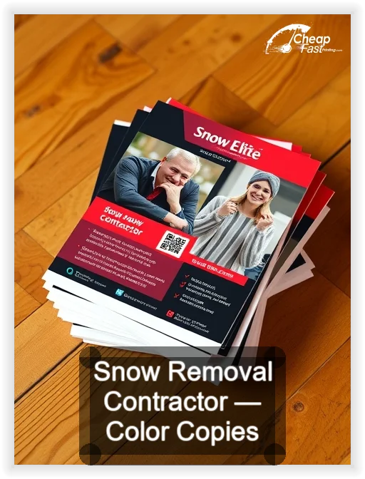Snow Removal Contractor business card design sample