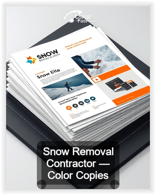 Snow Removal Contractor business card design sample