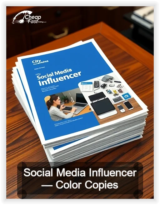 Social Media Influencer business card design sample