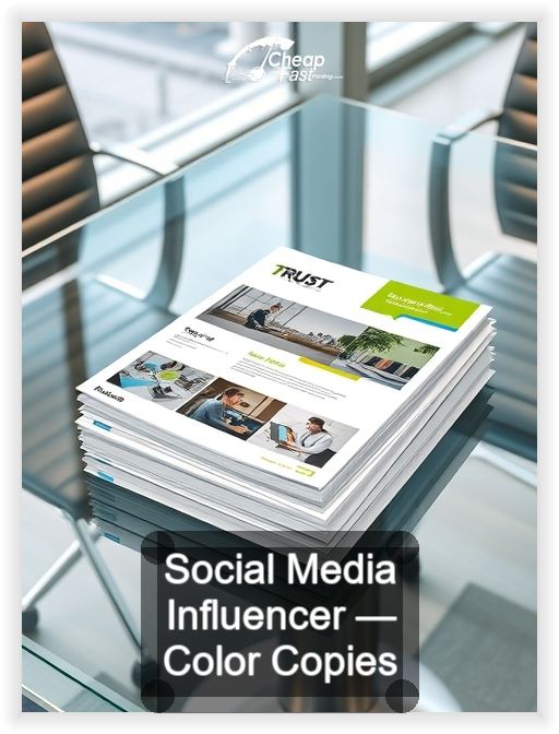 Social Media Influencer business card design sample
