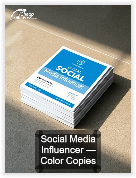 Social Media Influencer business card design sample