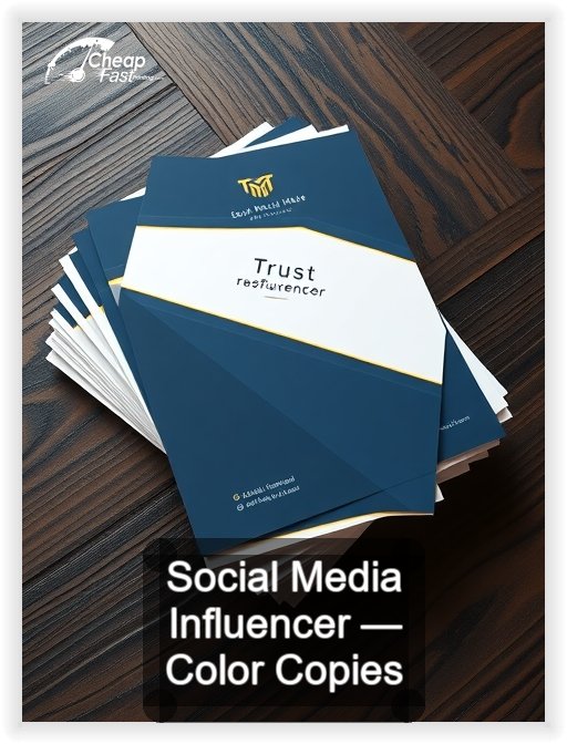 Social Media Influencer business card design sample