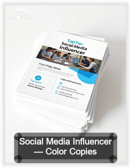 Social Media Influencer business card design sample