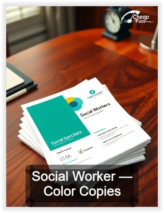 Social Worker business card design sample