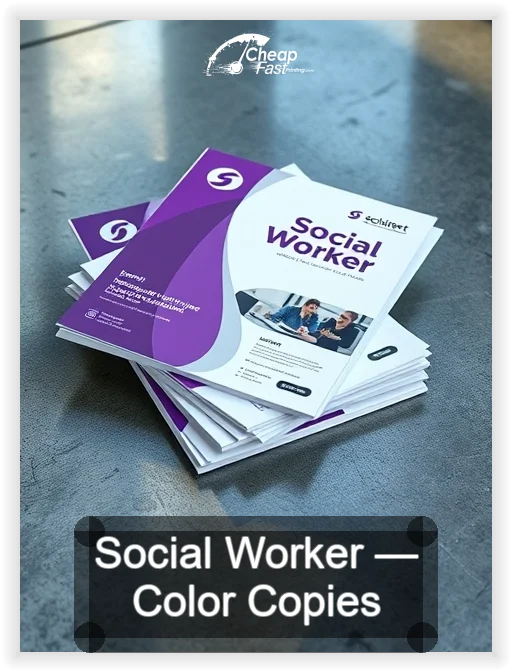 Social Worker business card design sample