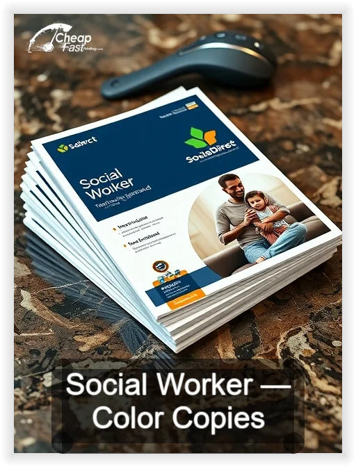 Social Worker business card design sample
