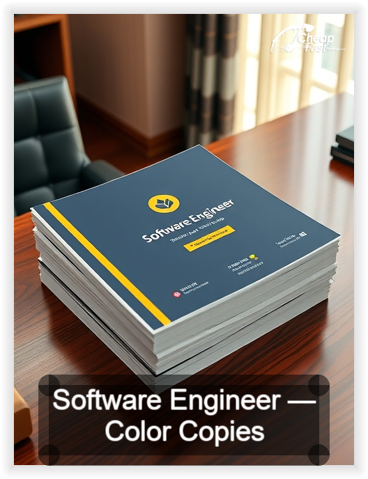 Software Engineer business card design sample
