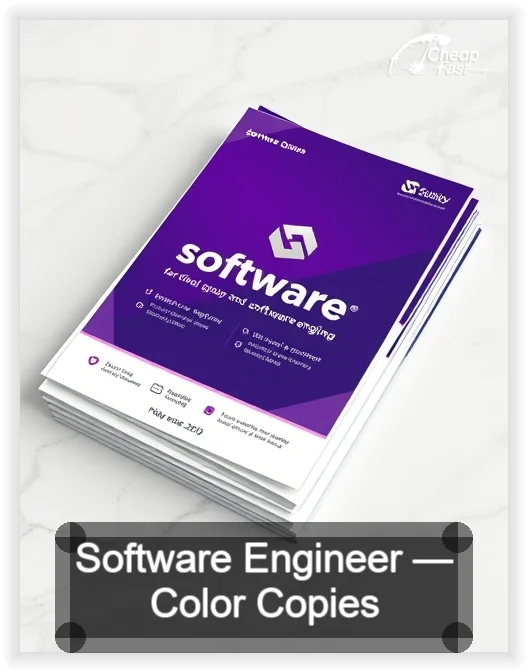 Software Engineer business card design sample