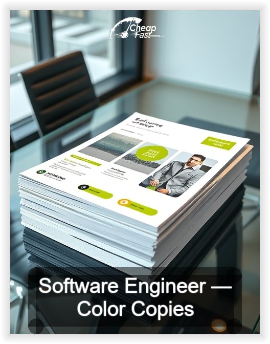 Software Engineer business card design sample