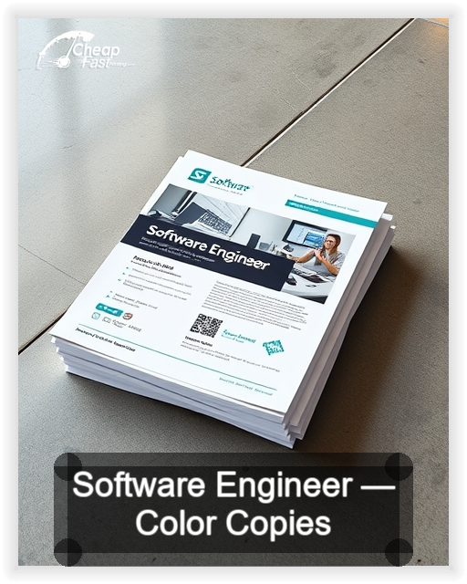Software Engineer business card design sample