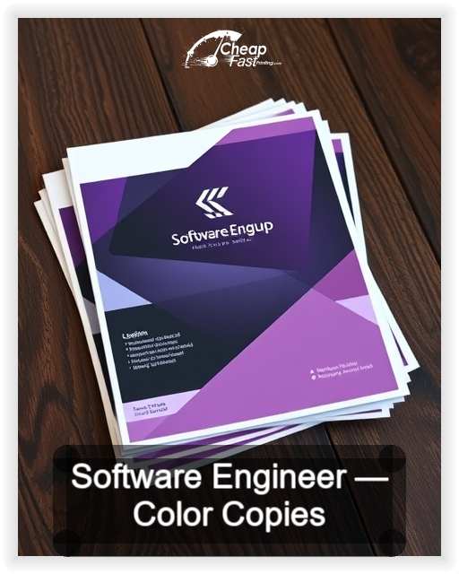 Software Engineer business card design sample