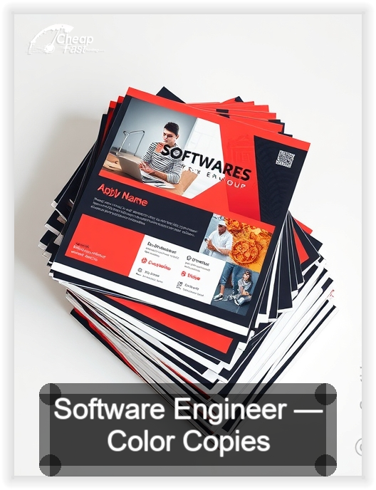 Software Engineer business card design sample