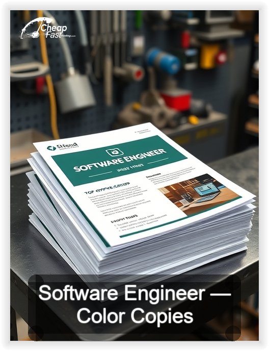 Software Engineer business card design sample