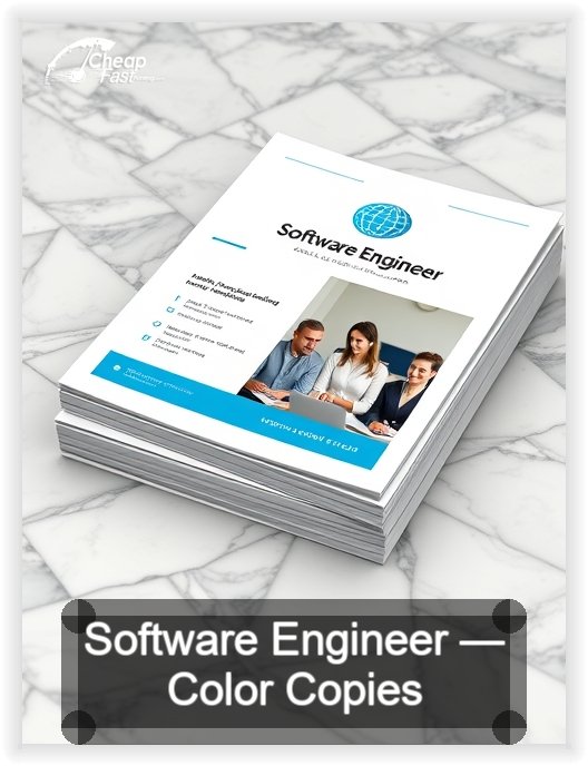 Software Engineer business card design sample