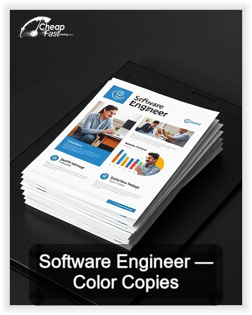 Software Engineer business card design sample