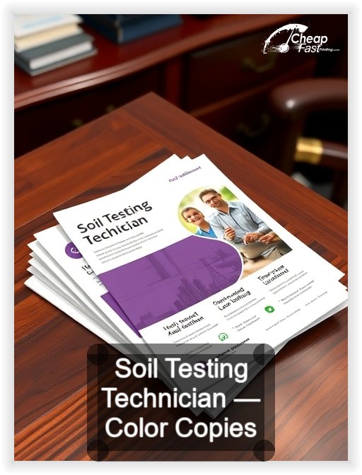 Soil Testing Technician business card design sample